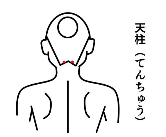 天柱（てんちゅう）：首の付け根