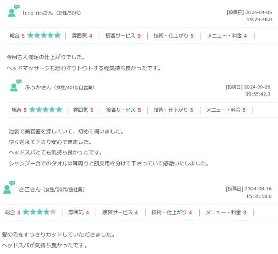 tip・top池袋店の口コミ