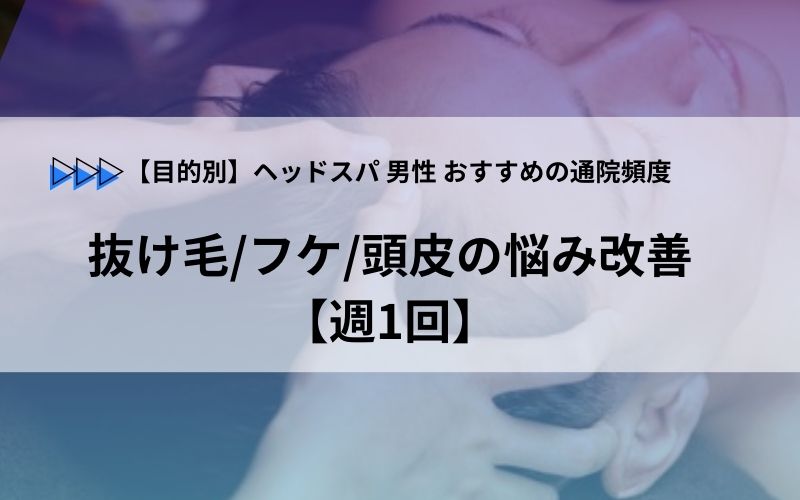 抜け毛/フケ/頭皮の悩み改善：週1回